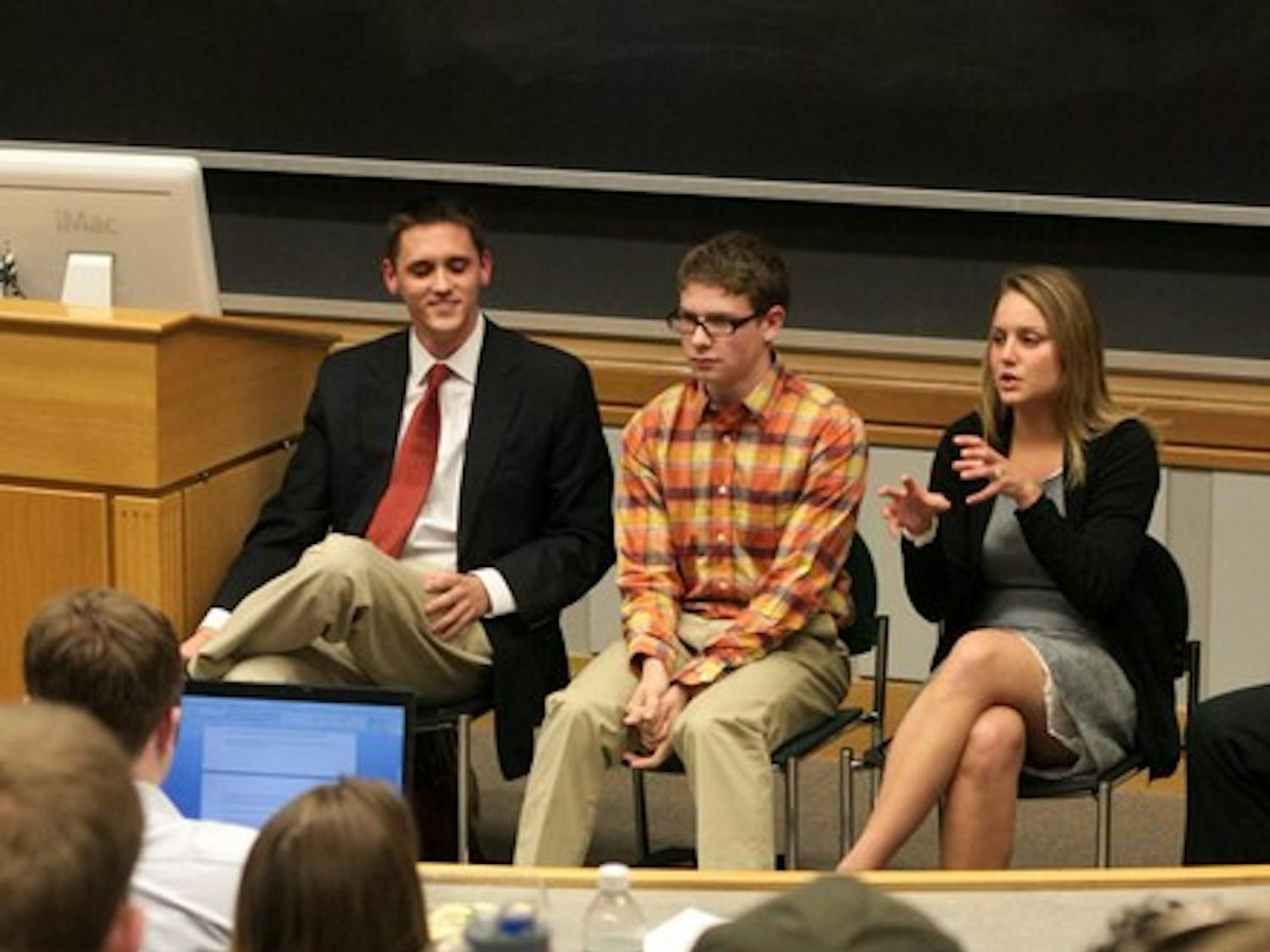 The candidates gathered for the second debate of the Student Assembly election season on Tuesday night.