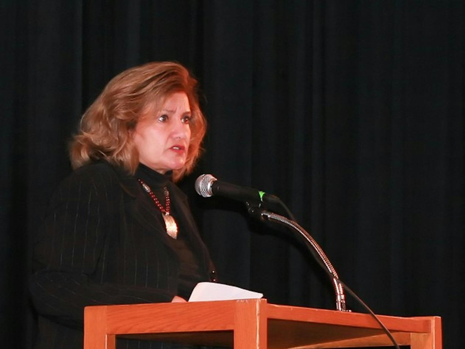 Nonie Darwish, a former Muslim and Christian convert, discussed her critical view of radical Islam to a crowded, and at points irate, audience Wednesday evening in Collis Common Ground.