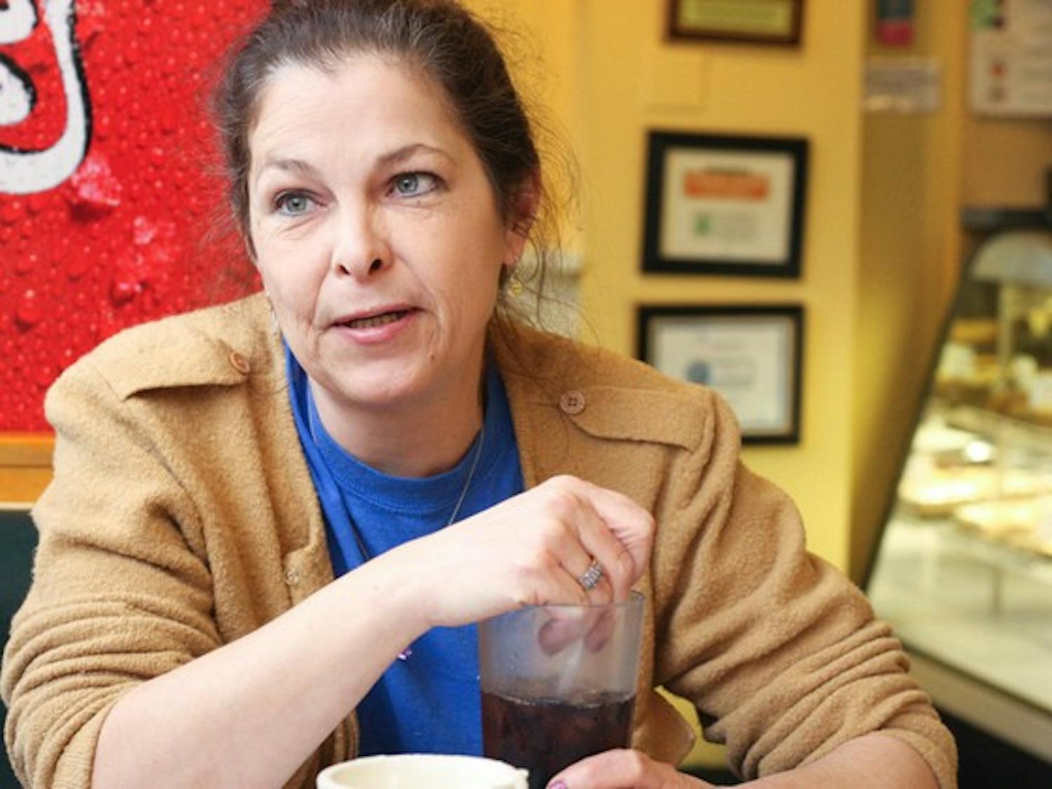 Becky Schneider has been working as a waitress at Lou's since 1978.