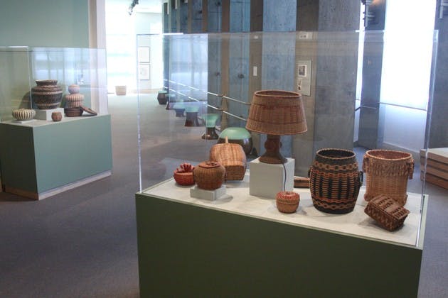 The Hood's basketry exhibit explores the politics of Native American-colonial relations.