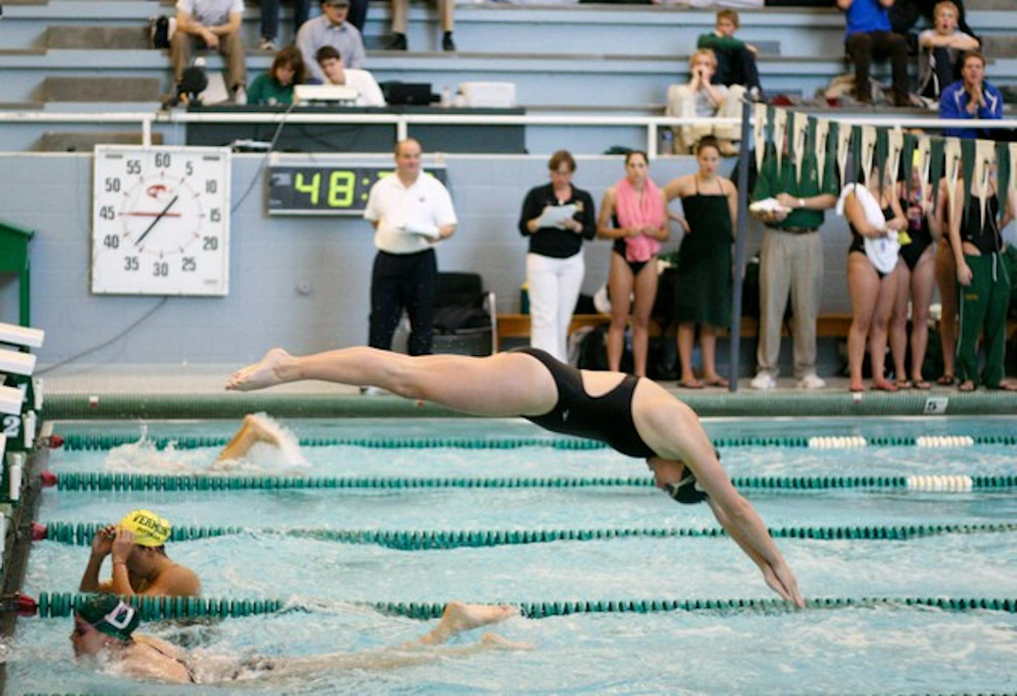 The Big Green women's swimming and diving team defeated Vermont 168-132 in Hanover this weekend.