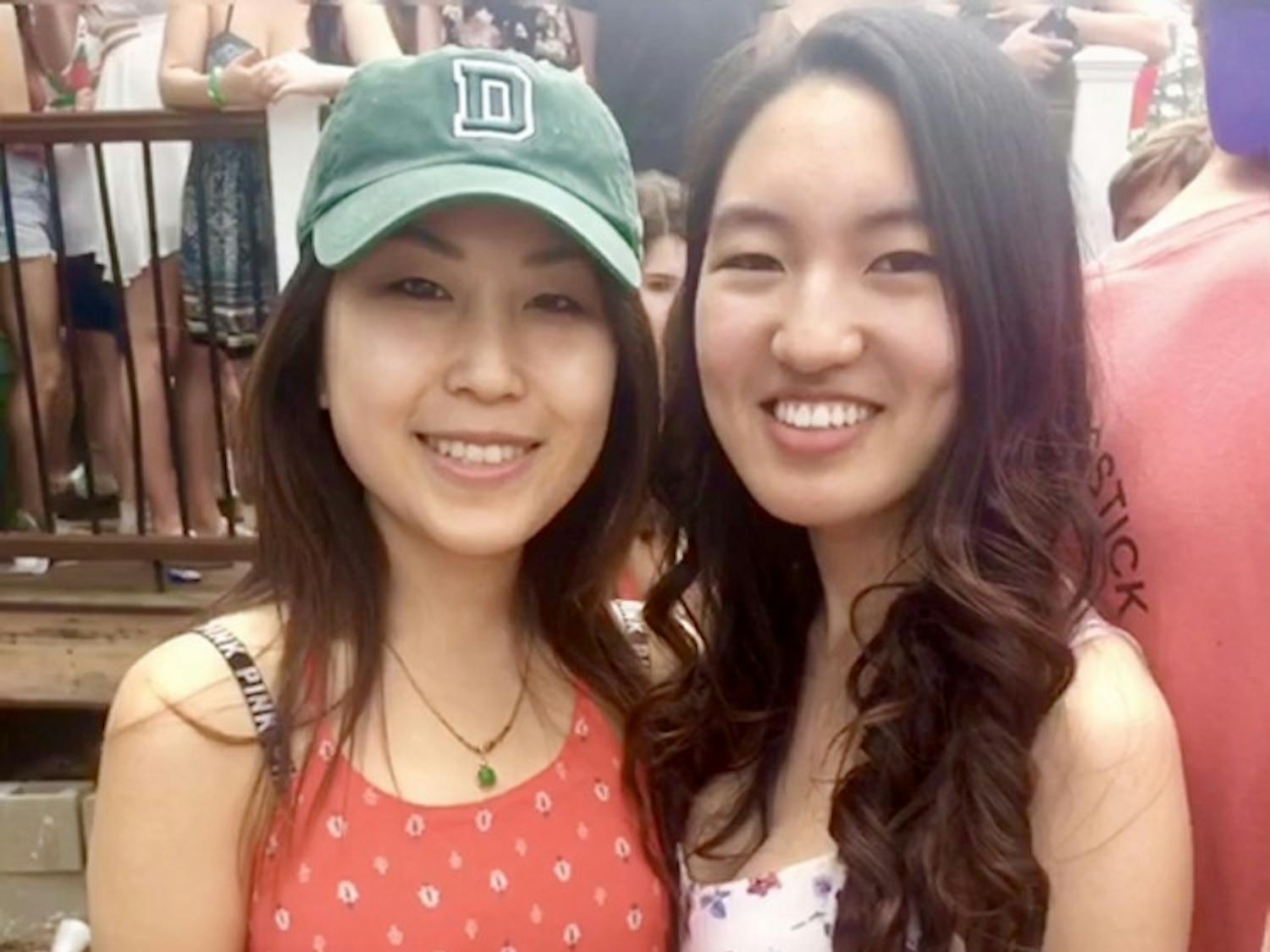 Caroline Hsu, left, poses with a friend.&nbsp;