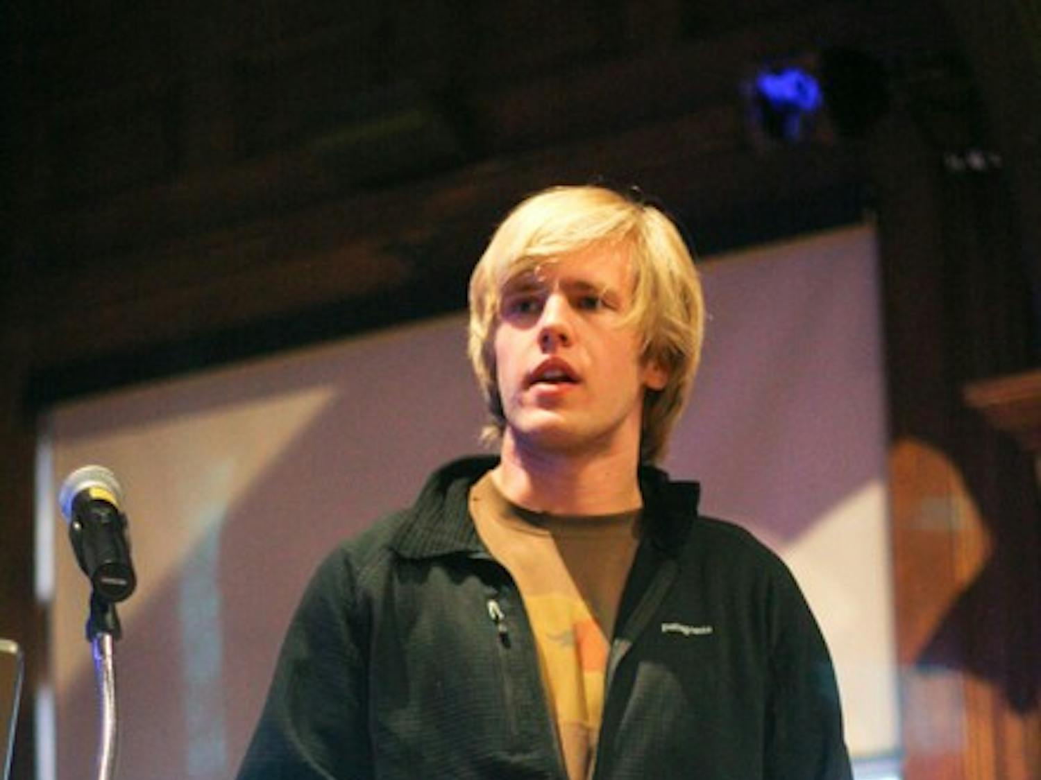 Travis Green '08 resigns as Assembly president to allow Bode '09 to assume leadership on Tuesday.