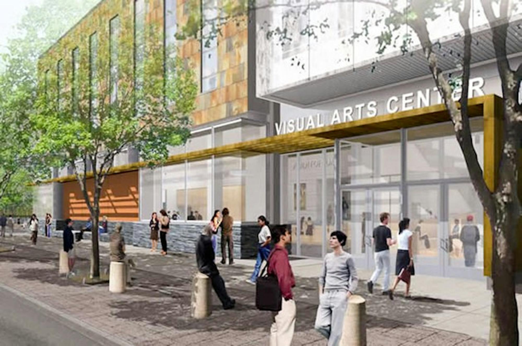 The Visual Arts Center design sparked debate at Tuesday's meeting, as residents expressed concerns about the building's size.