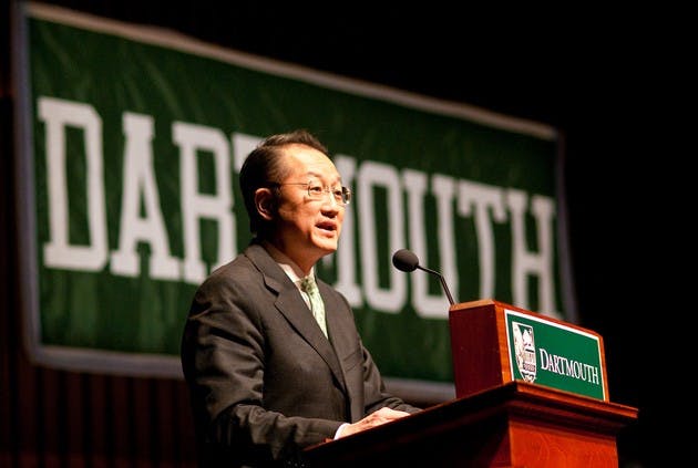 College President-elect Jim Yong Kim addressed the Dartmouth community on Monday afternoon.