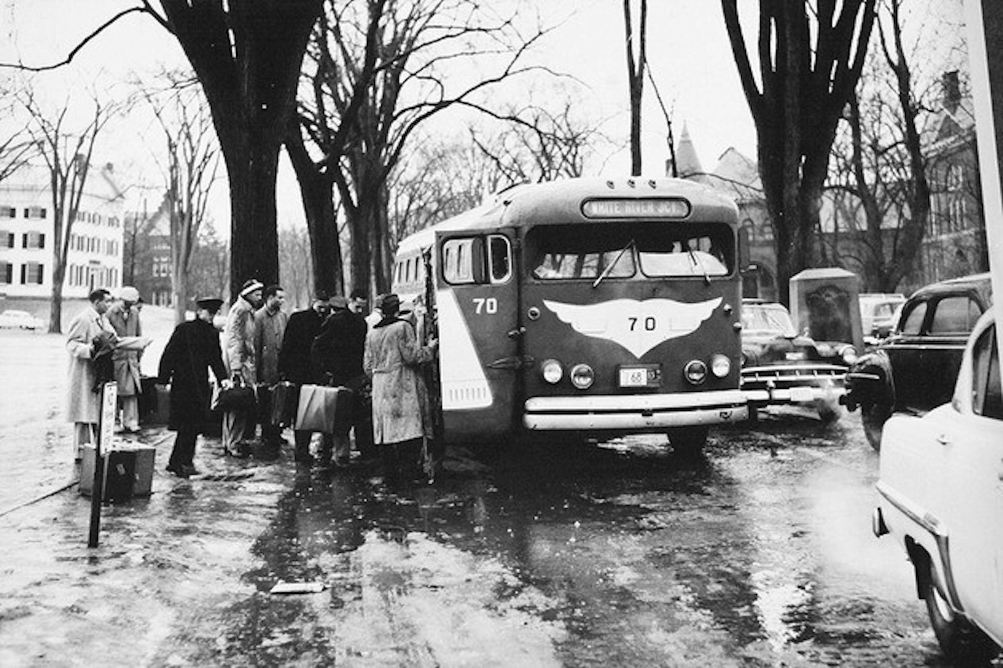 An early photo of Dartmouth transportation.