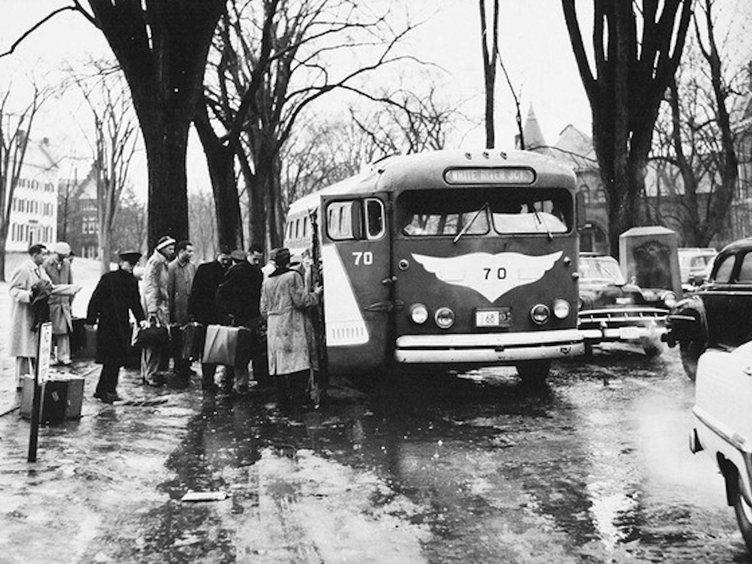 An early photo of Dartmouth transportation.