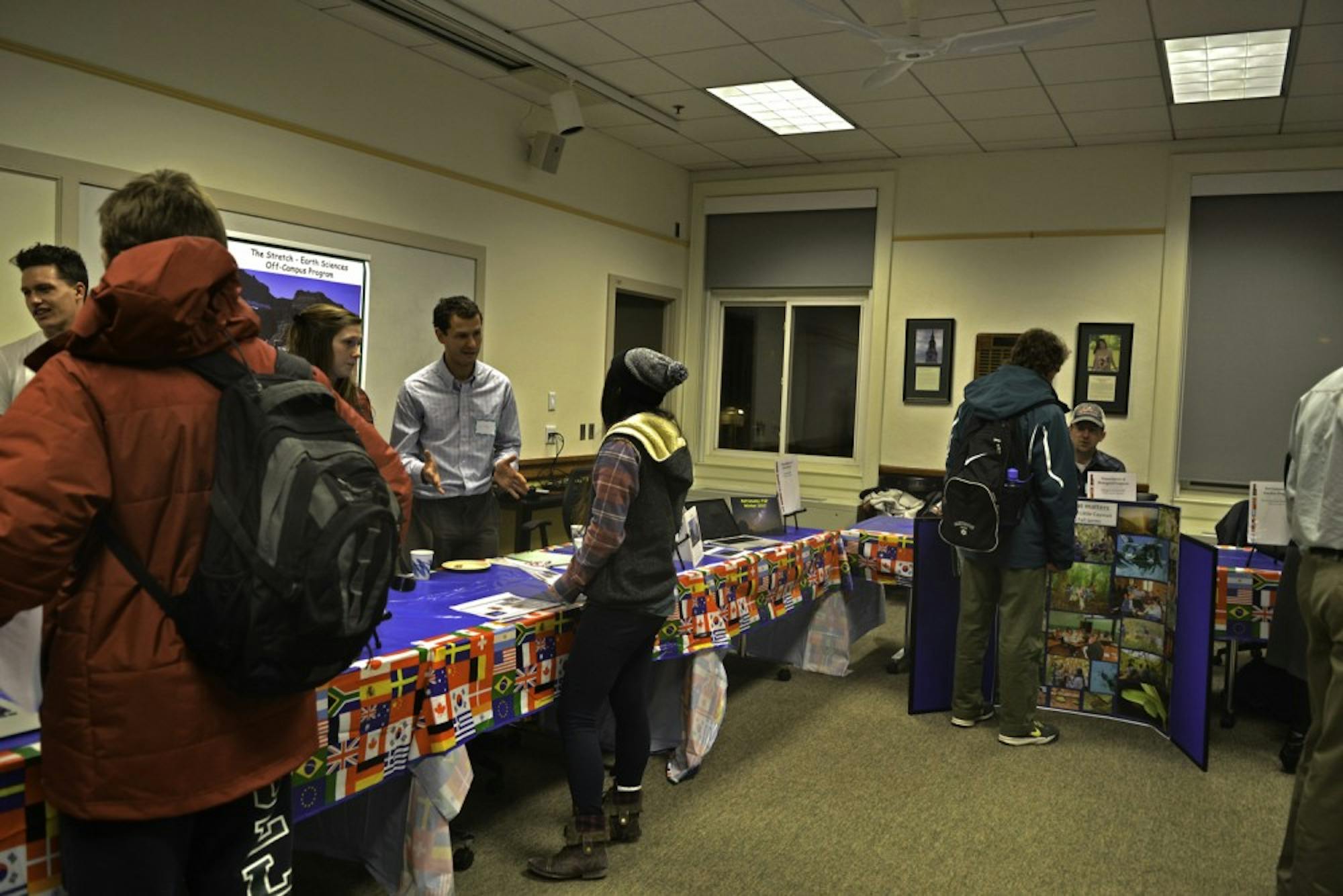 Students attend an off-campus programs fair on Thursday. 
