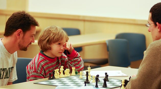 Members of the Dartmouth Chess Club host a chess tournament for students and members of the Hanover community. The club hopes to organize a tournament for children that will take place next year.
