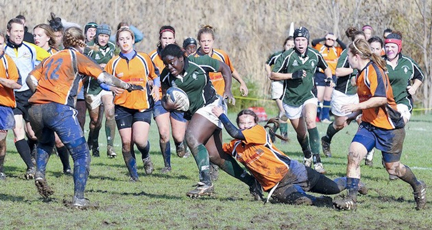 Ashley Afranie-Sakyi '13 led Dartmouth in points at the Springfield Rugby Football Club Sevens Rugby Tournament.