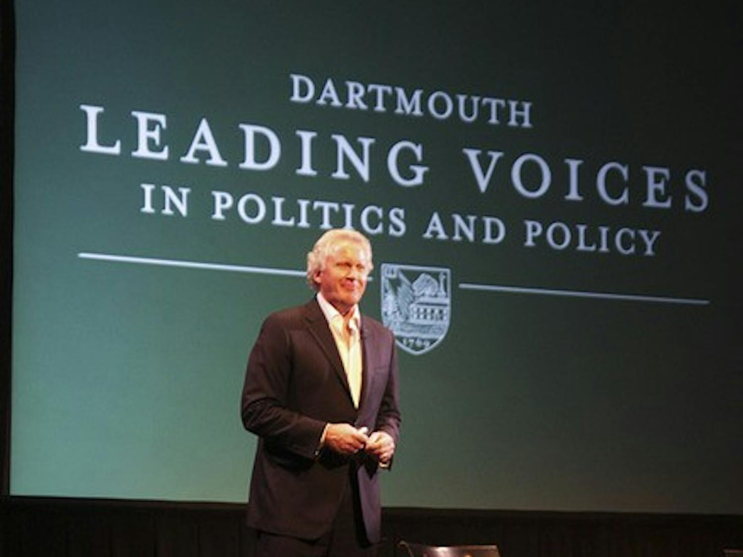 General Electric CEO Jeffrey Immelt '78 said the government plays an important role in dictating the direction of energy markets.