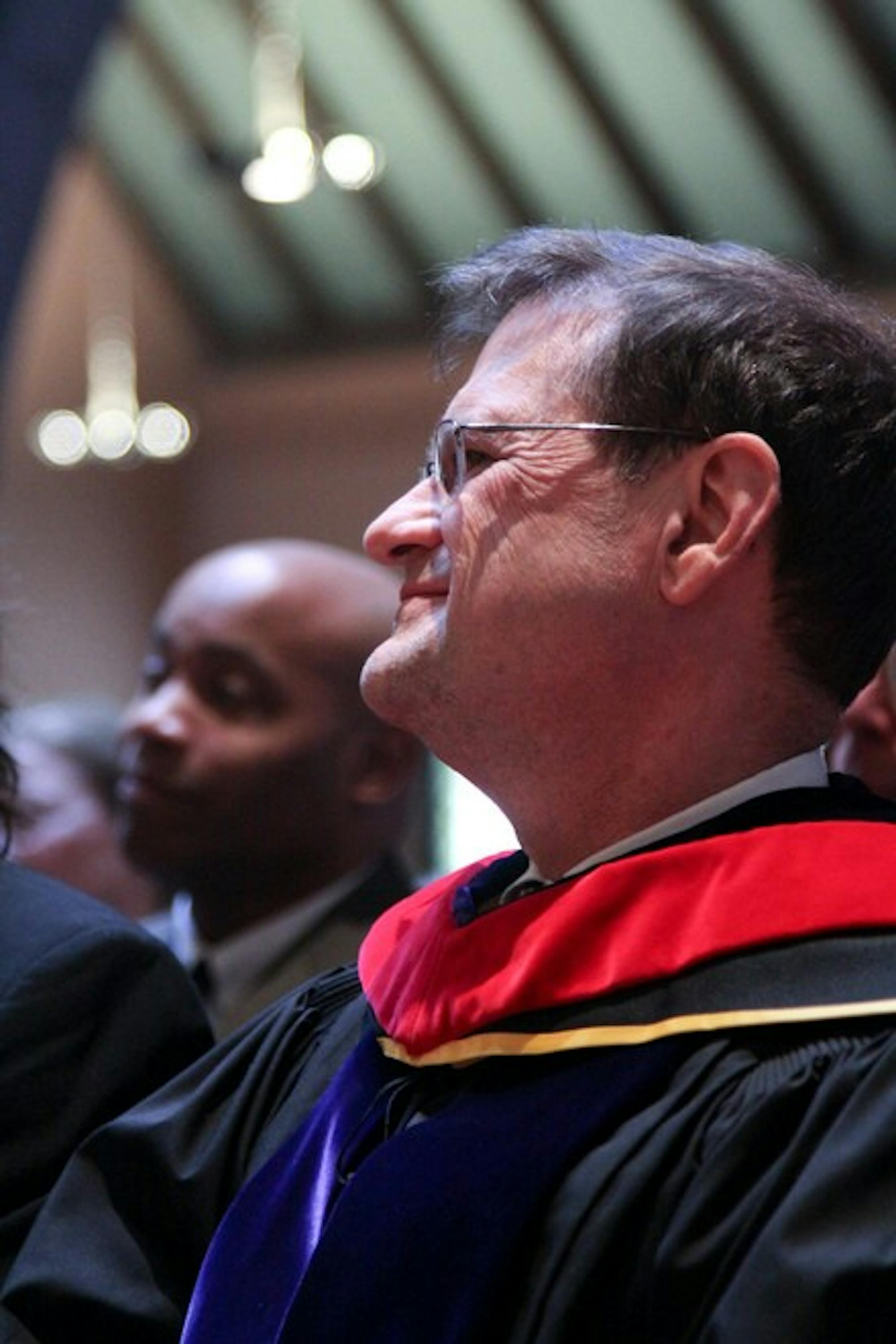Richard Crocker was installed as dean of the Tucker Foundation on Sunday.