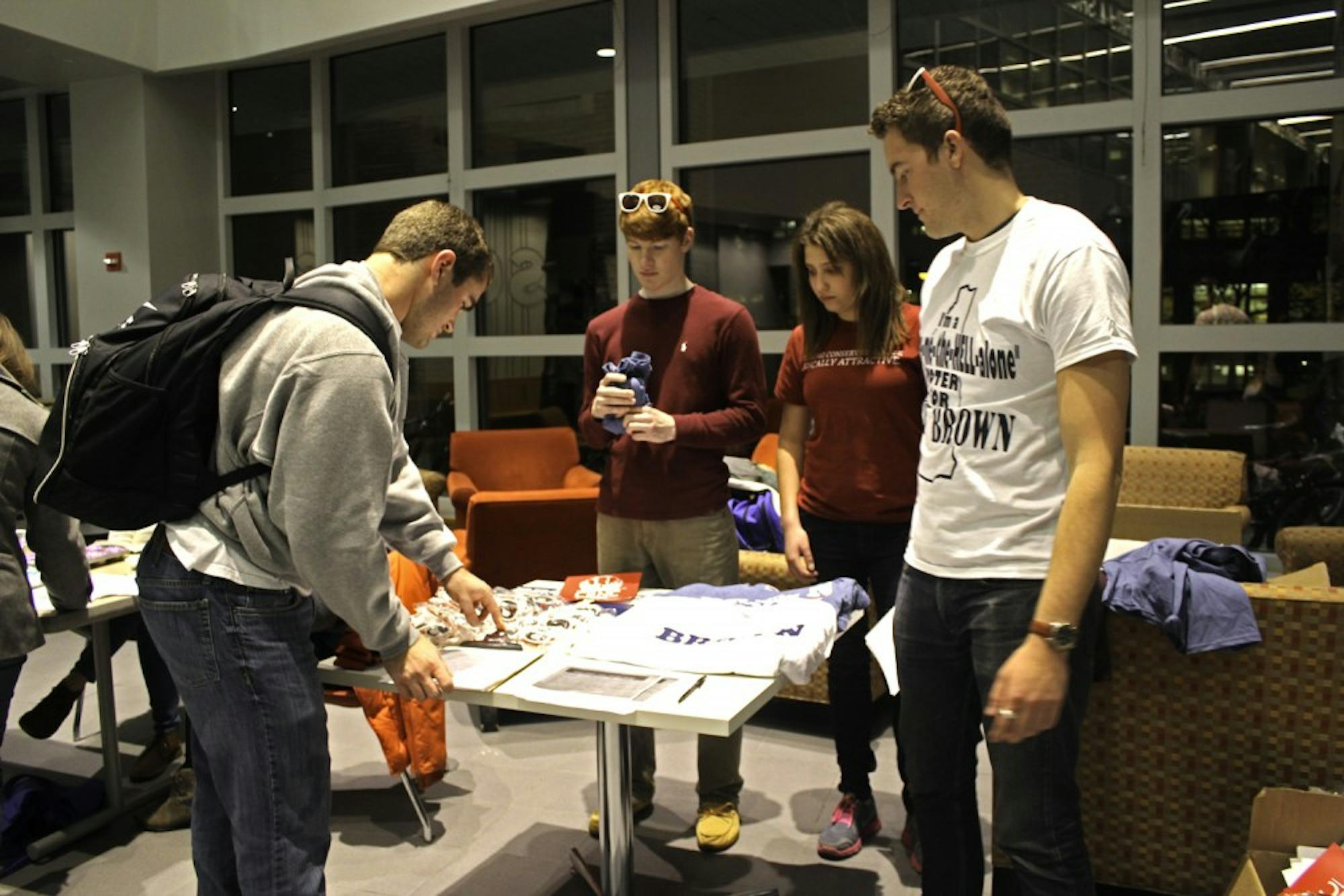College Republicans tabled outside Novack on Thursday.