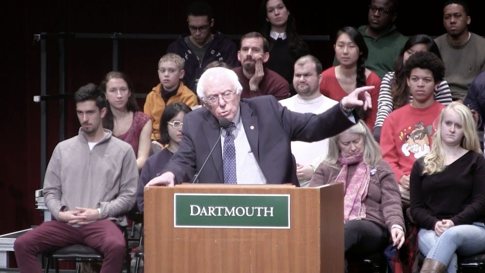 Bernie Sander's speaks at the College on Thursday night.