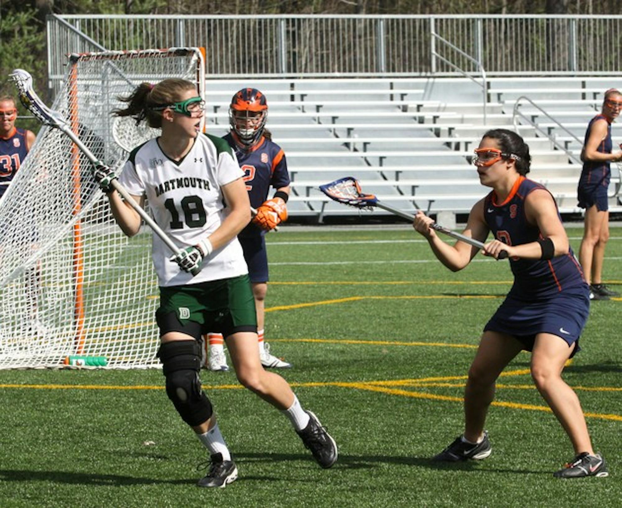 Co-captain Katherine Chiusano '09 scored her 25th goal of the season in the Big Green's 12-9 loss to Syracuse.
