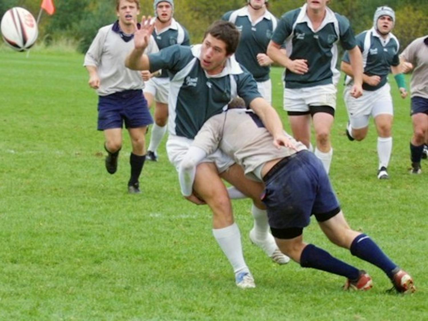 Tom Manzo '07 and the Big Green ruggers put up a Wilt Chamberlain-like performance against UMass on Saturday.