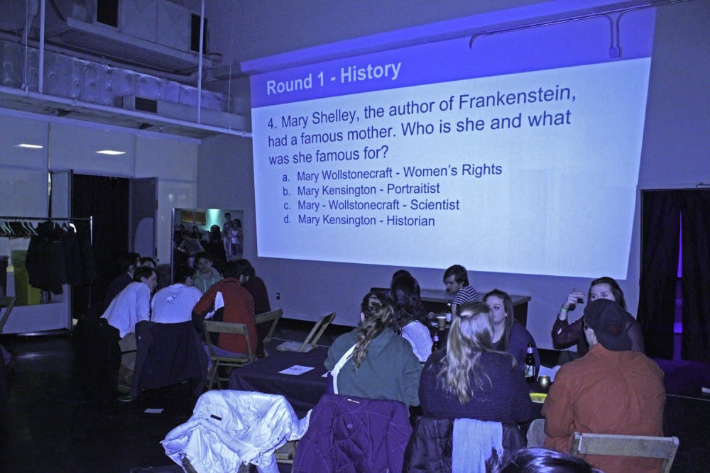 Students enjoy a round of trivia at BarHop on Thursday evening. 