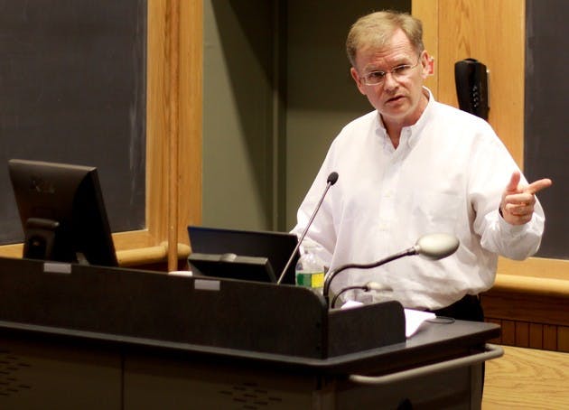 Harvard professor Mark Jordan disucssed anti-gay rights activist Anita Bryant in his Friday lecture at the Rockefeller Center.