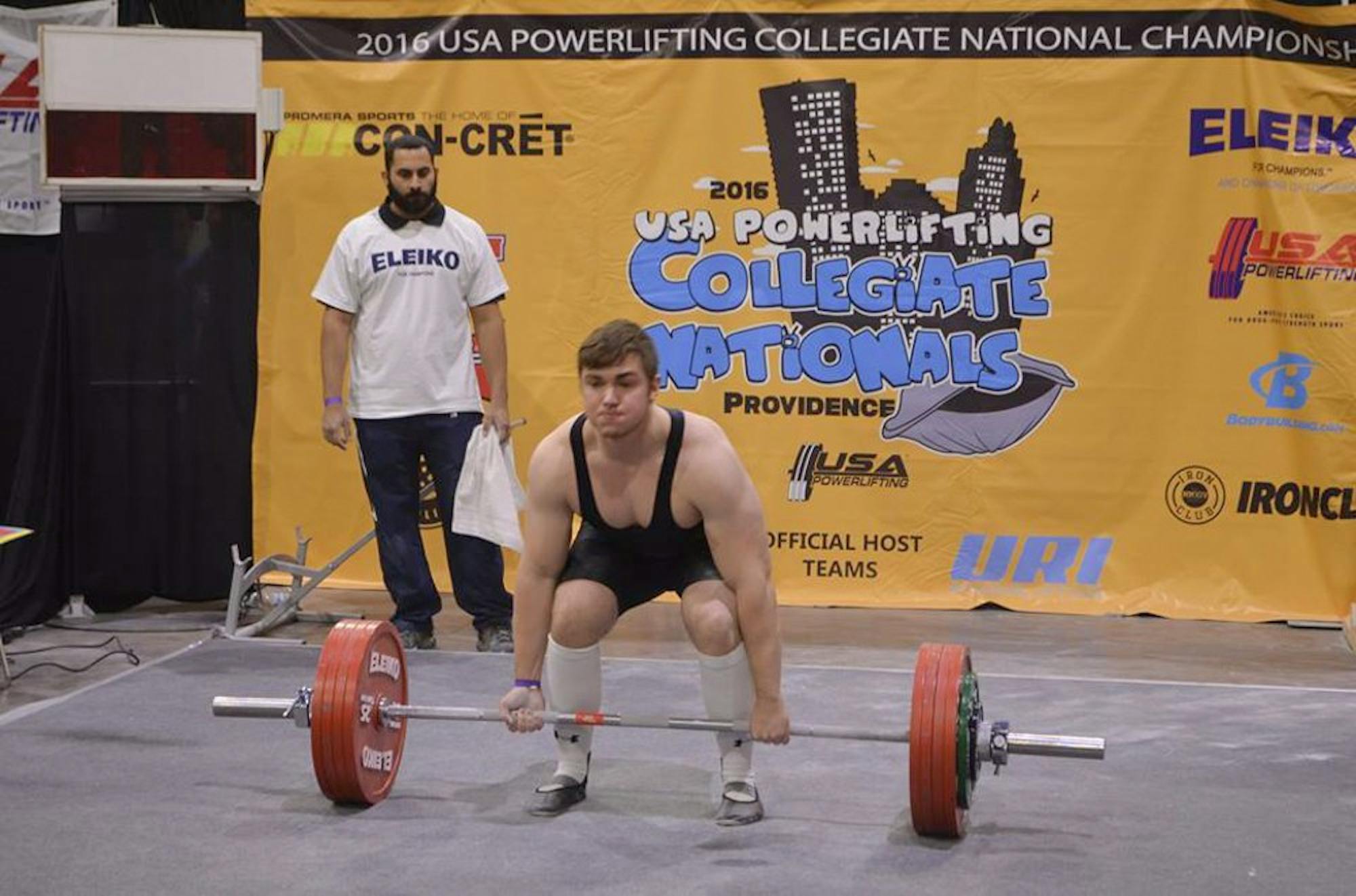 Drake Corbin ’17 pulled 232.5 kilograms during the U.S.A. Powerlifting Collegiate National Championships.