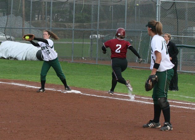 Softball split a doubleheader with Harvard on Tuesday, falling out of contention for the Ivy League Championship game to be played this weekend.