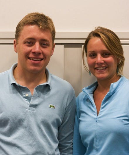 Student Body President-elect Frances Vernon '10 and Student Body Vice President-elect Cory Cunningham '10.