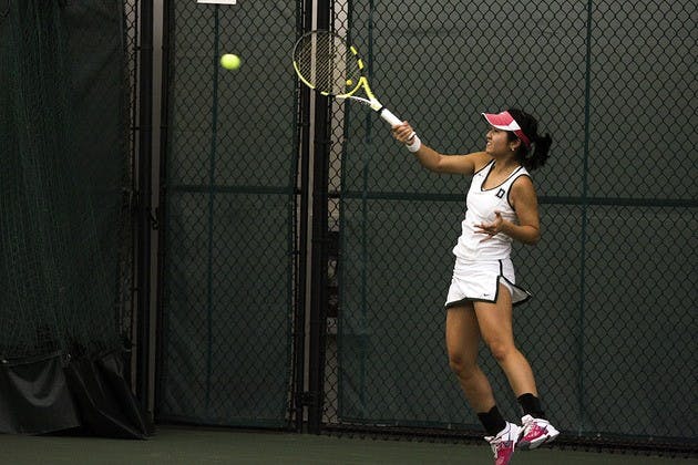 The Dartmouth women's tennis team won all nine matches against Boston University on Saturday en route to a 7-0 victory over the Terriers in Hanover.
