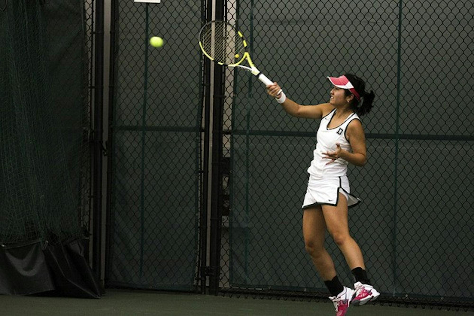 The Dartmouth women's tennis team won all nine matches against Boston University on Saturday en route to a 7-0 victory over the Terriers in Hanover.