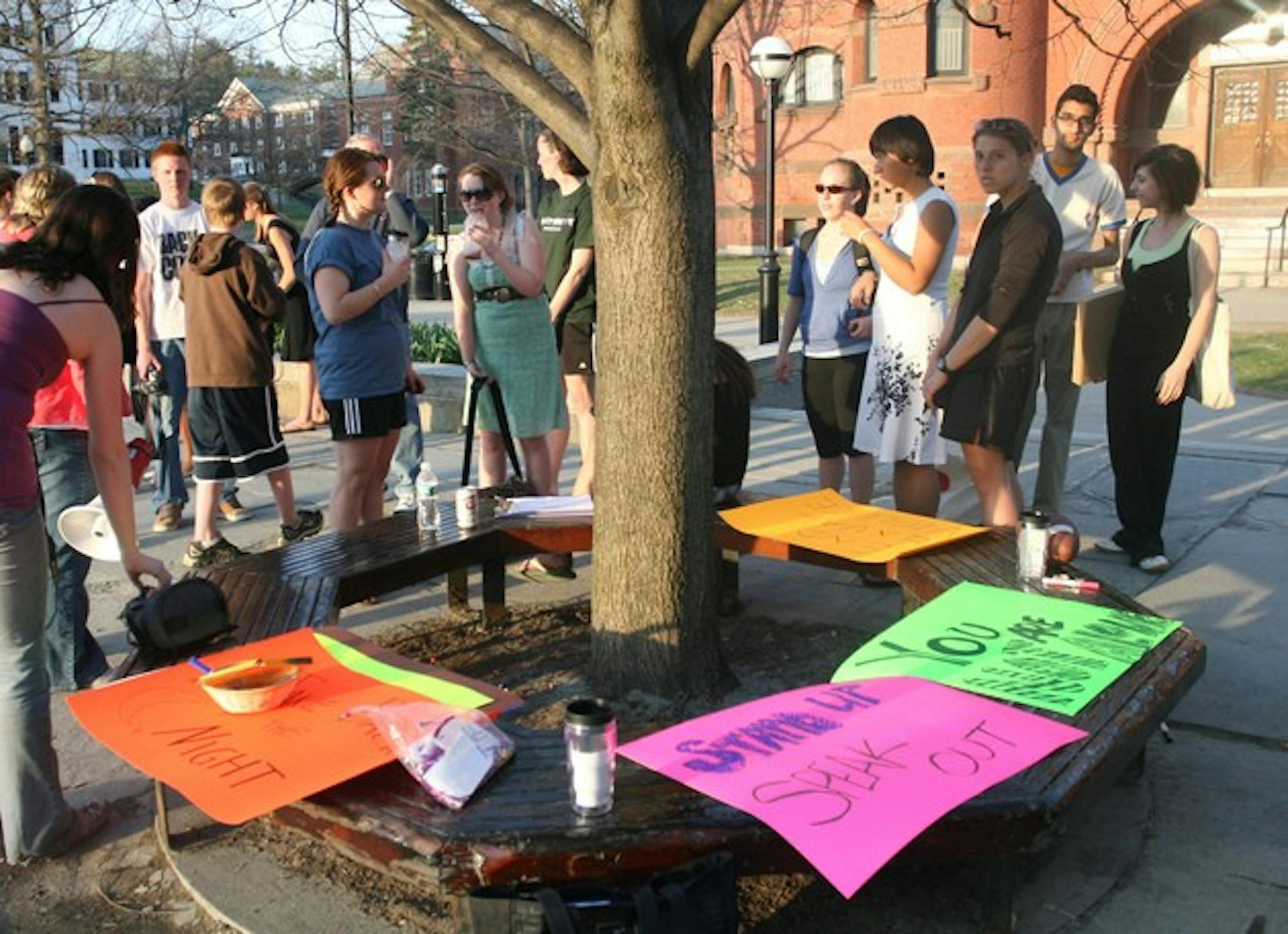 A group of 30 community members rallied at 