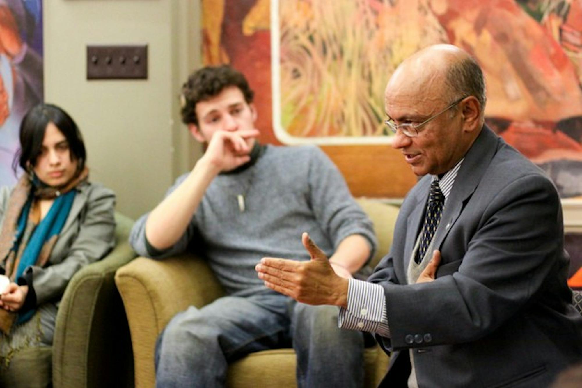 Kul Chandra Gautam '72, former assistant secretary general of the United Nations, discussed his work at a Thursday dinner.