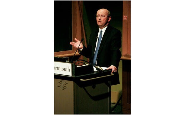 Massachusetts Assistant Attorney General Thomas Barnico '77 spoke on Tuesday about a potential conflict regarding states' rights.