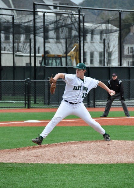 Big Green starting pitcher Colin Britton '11 struck out four batters in his five innings on the mound.