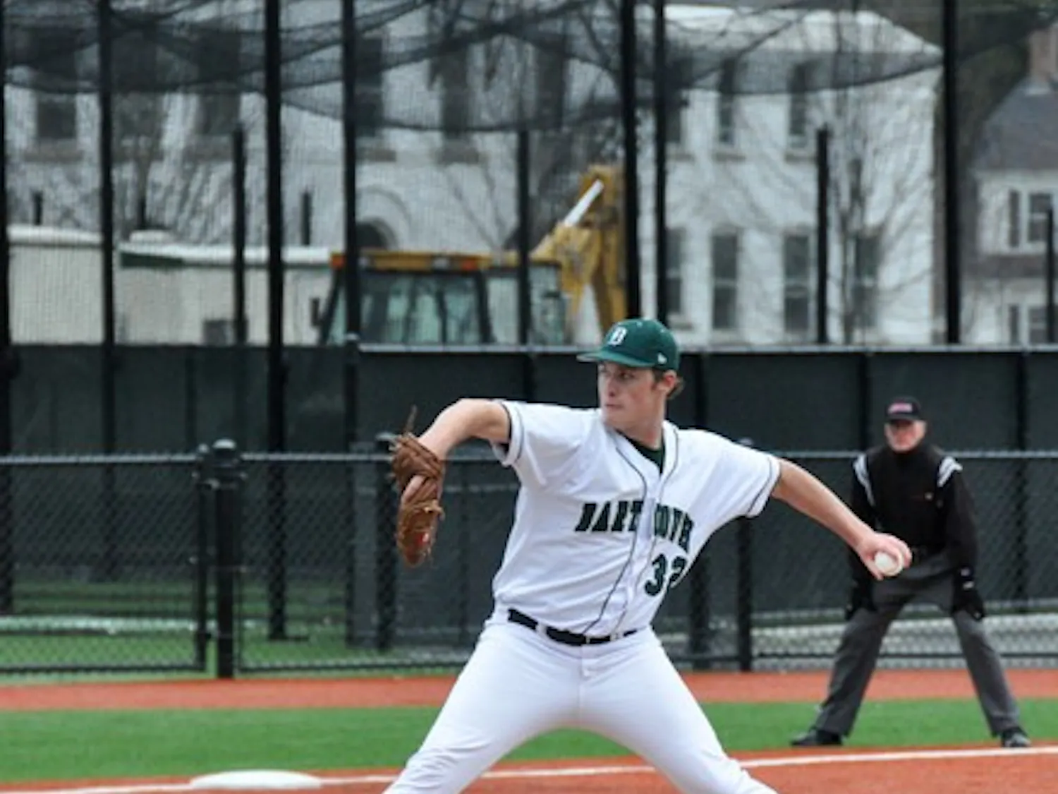 Big Green starting pitcher Colin Britton '11 struck out four batters in his five innings on the mound.