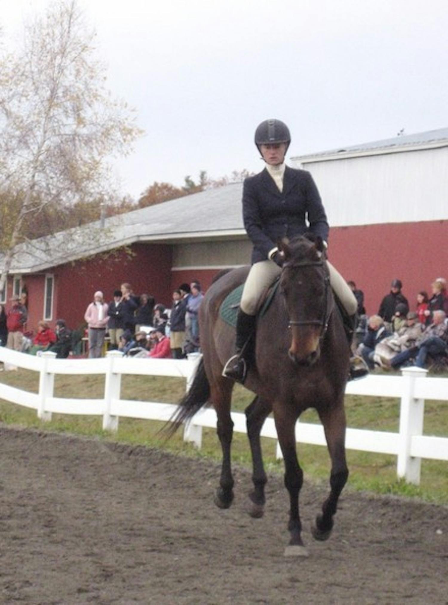 Daisy Freund '08 and the rest of the Dartmouth equestrian team topped the competition at the IHSA Zone 1, Region 2 championships.