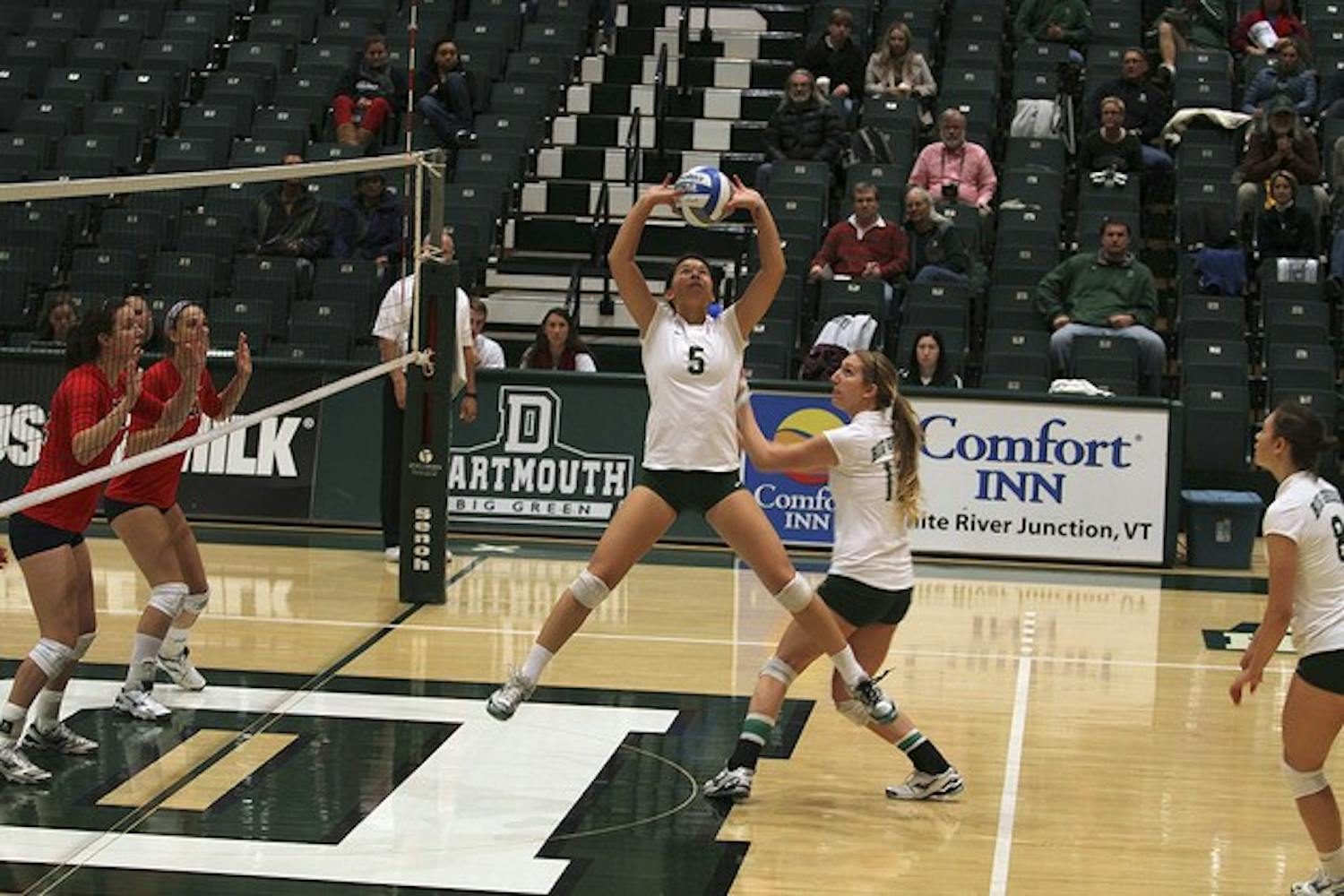 The Dartmouth volleyball team came back from a two-set-to-one deficit to defeat Harvard University in five games on Friday.