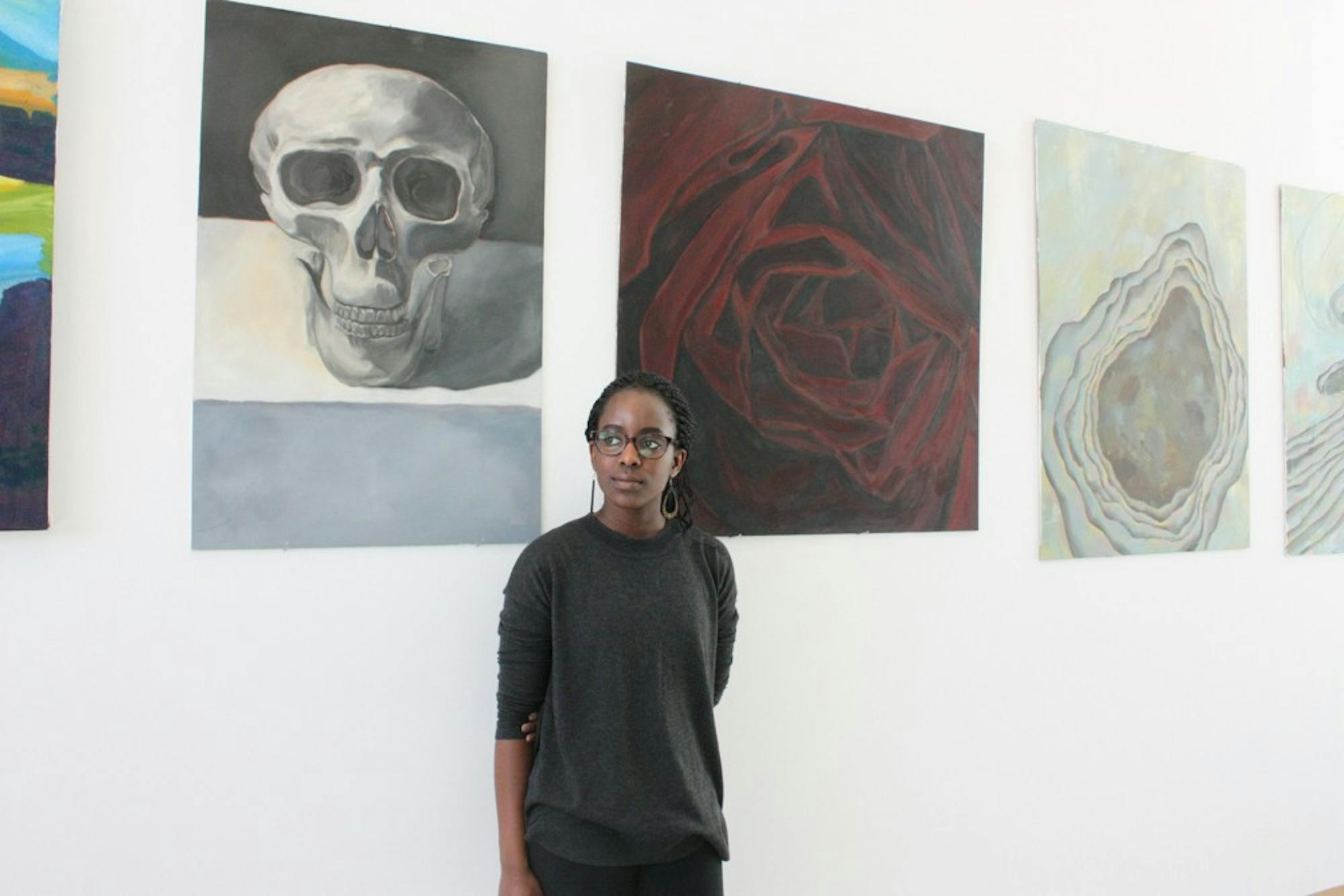 Amara Ihionu ’17 is a studio art major who cites painting as her favorite medium.
