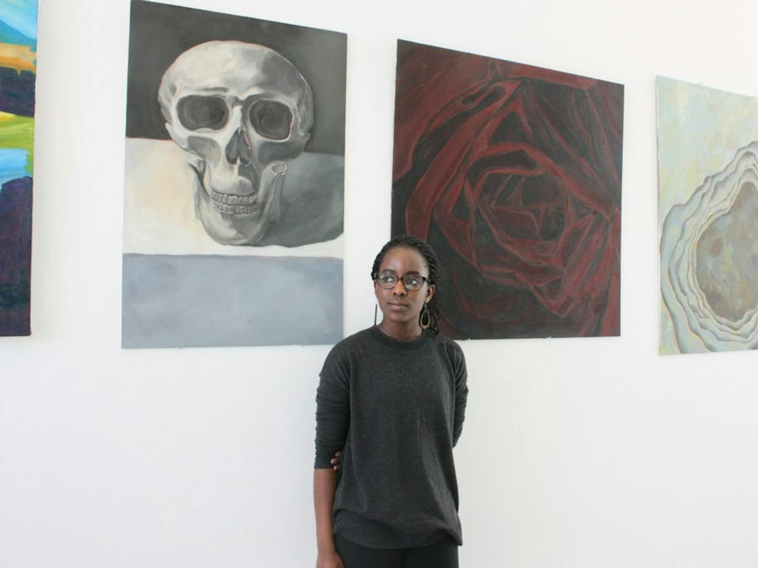 Amara Ihionu ’17 is a studio art major who cites painting as her favorite medium.