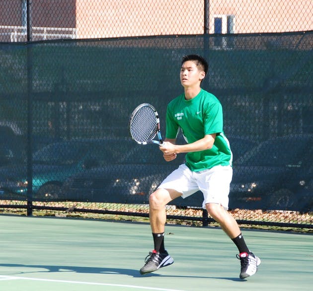 Justin Zhao '10 was one of two Dartmouth players to win a set against his opponent in the Big Green's 6-1 defeat to Brown on Senior Day.