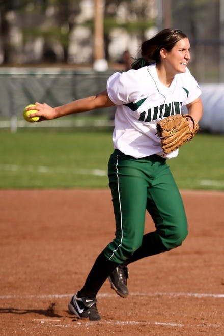 Pitcher Hillary Barker '12 took the loss against BC, despite giving up just three hits and no earned runs.