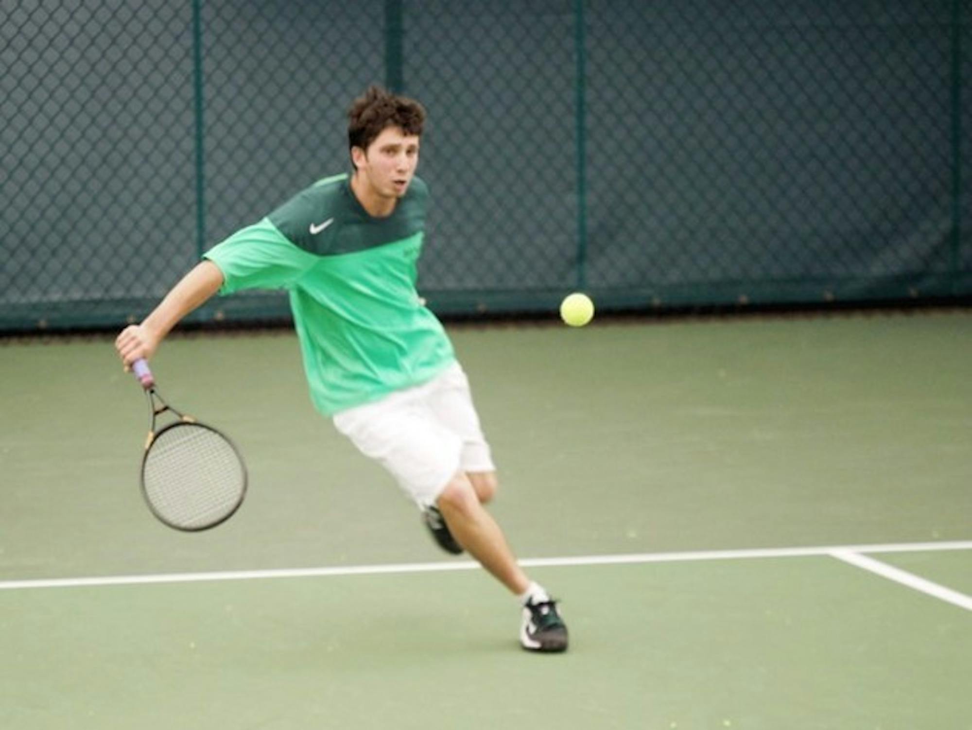 At No. 2 singles, Jeff Schechtman '08 earned Dartmouth's lone team point in an otherwise frustrating weekend for the men's tennis team.