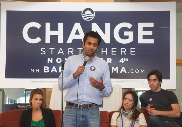 Actor Kal Penn champions student activism for Democratic presidential candidate Senator Barack Obama in Fahey residence hall on Sunday.