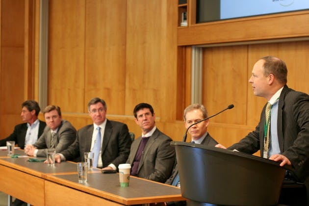 Media and entertainment industry executives met on Wednesday for the eighth annual Tech at Tuck program.