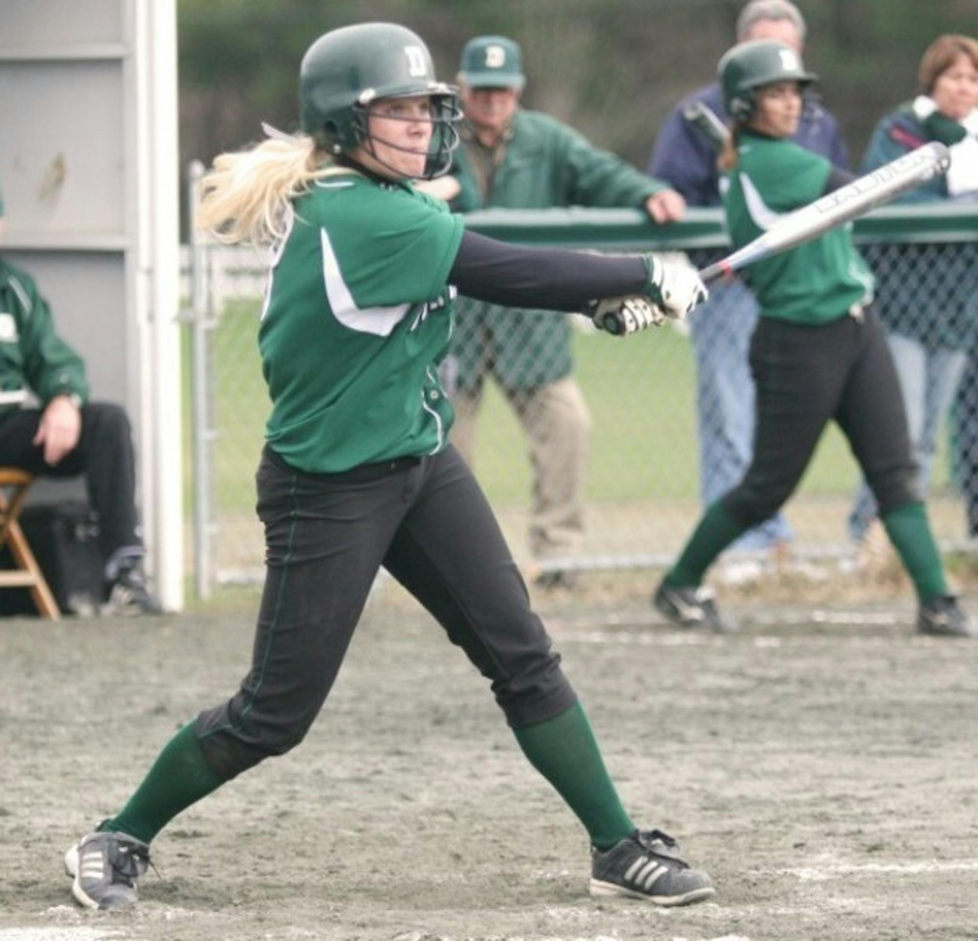 The softball team is riding a youth movement, often playing five freshmen.