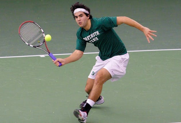 Chris Ho '12, playing in the No. 6 spot, provided one of Dartmouth's two singles wins against Princeton Saturday.