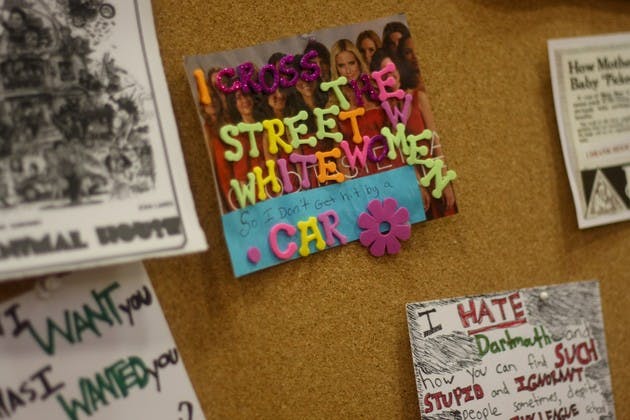 On display in Baker-Berry Library are the 