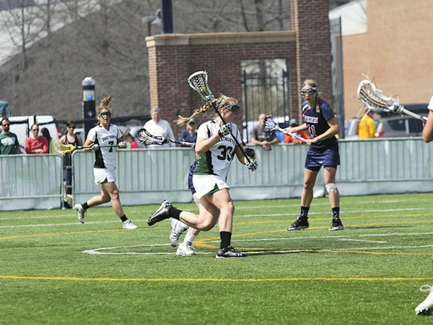 Bailey Johnson '14 and the Dartmouth women's lacrosse team defeated Penn twice this season en route to the Ivy League title.