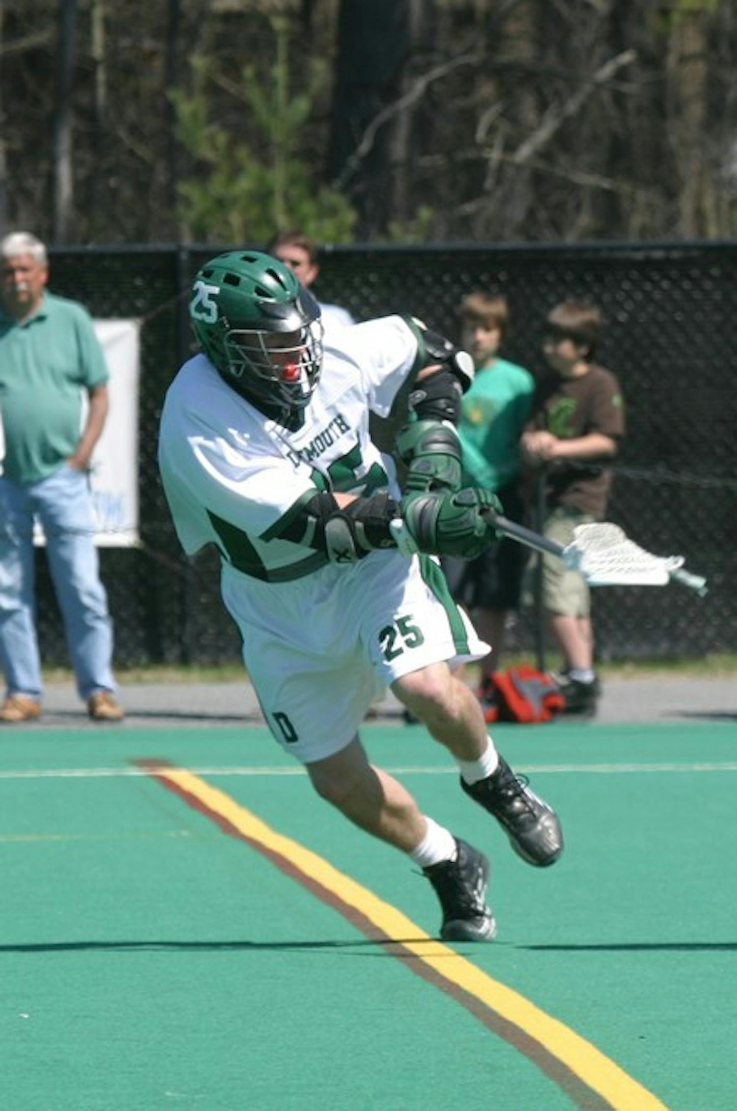 Dartmouth men's lacrosse defeated Holy Cross 16-10 on Tuesday.