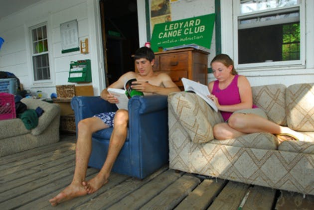 Students spend their days working at Ledyard Canoe Club. The club offers memberships and rentals to the community during the summer months.