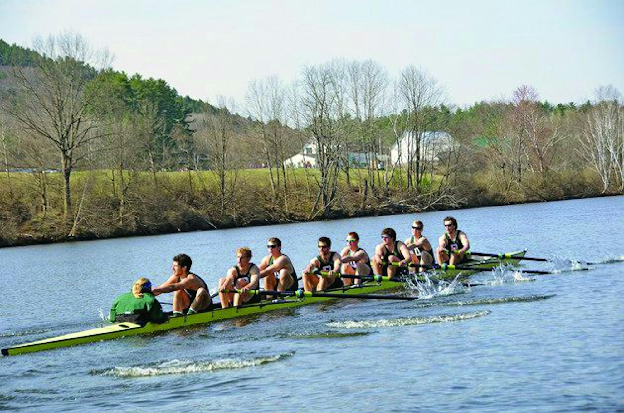 Olympians Anthony Fahden ’08 and Josh Konieczny ’13 rowed for men’s lightweight.