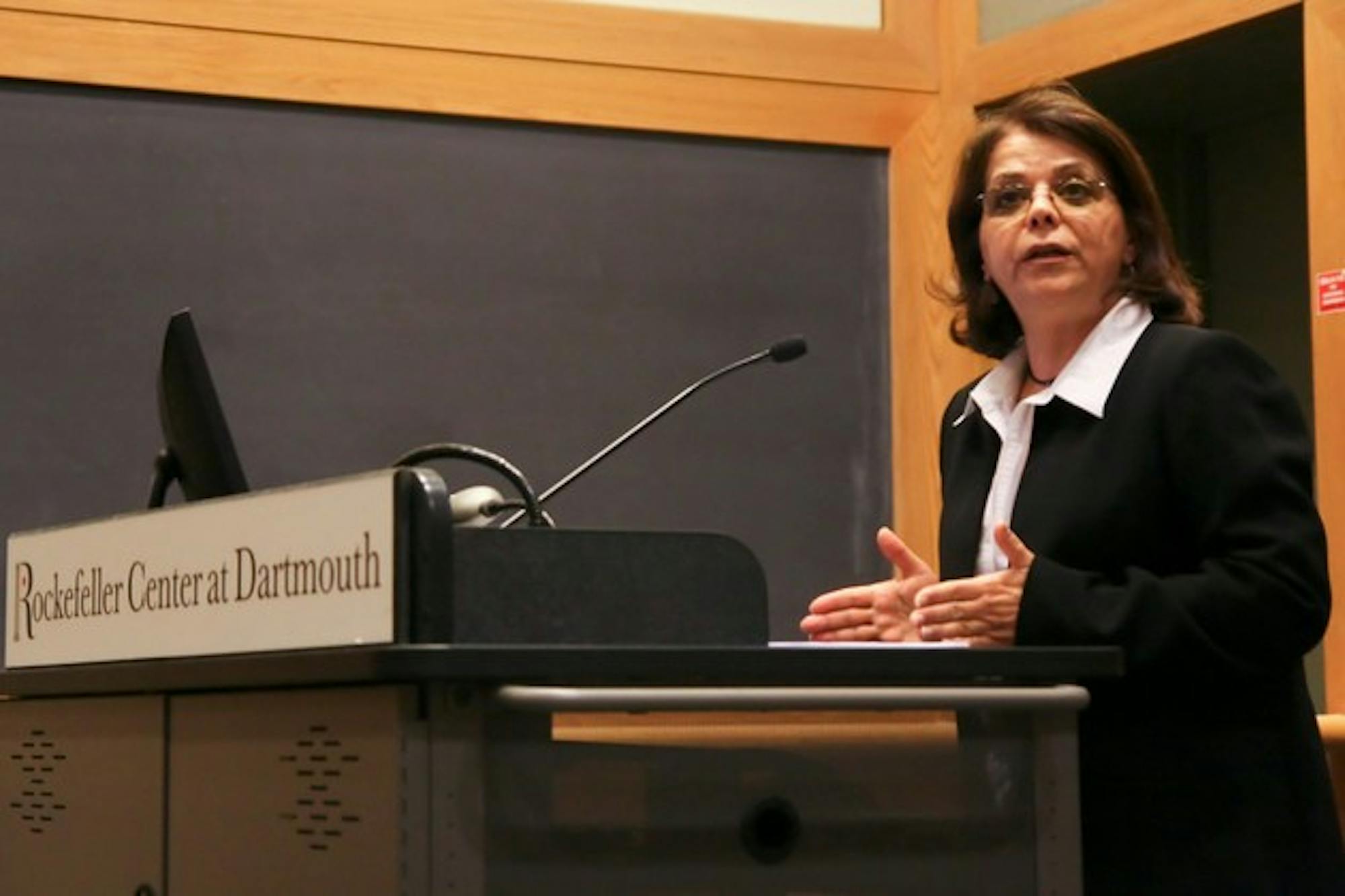 Associated Press correspondent Scheherezade Faramarzi discussed the United States' relationship with the Middle East in her Tuesday lecture.