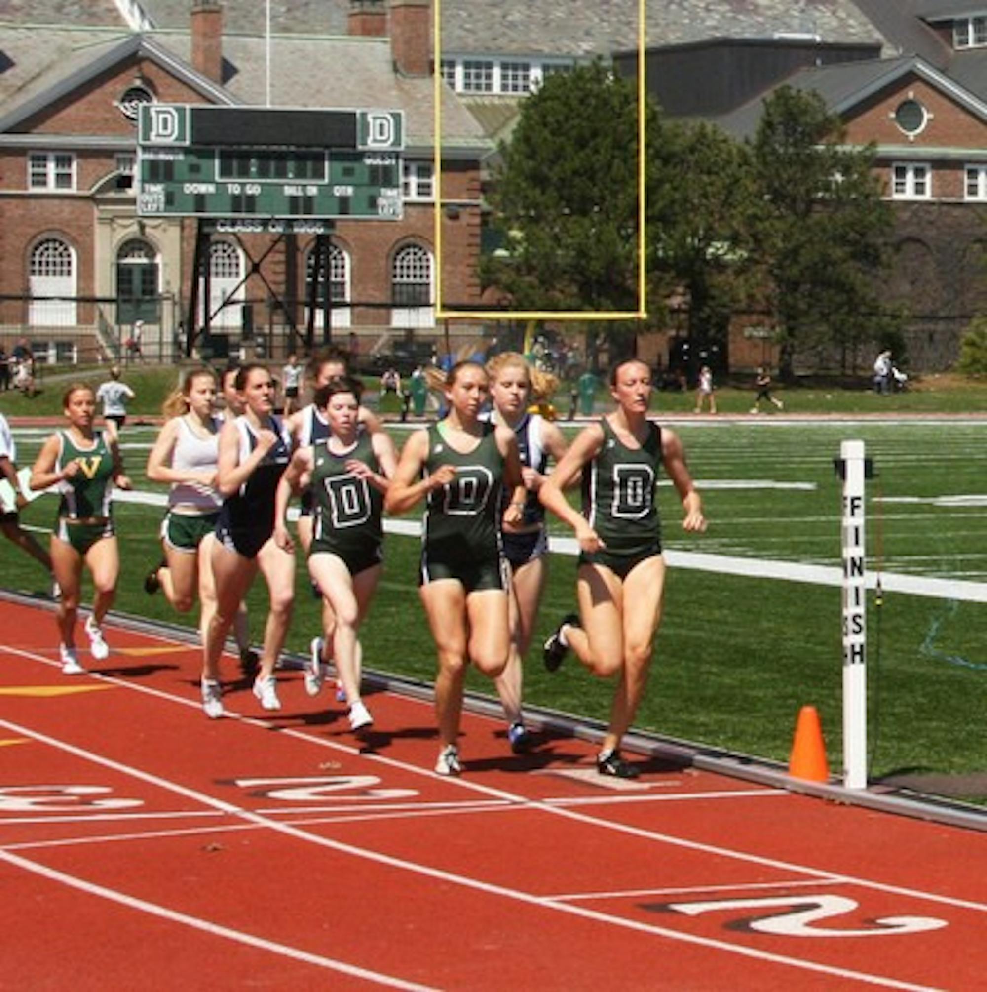 In a four-team field, the men's and women's track and field teams combined to take 27 first-place finishes in 38 events in Hanover on Saturday.